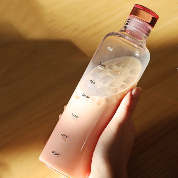 borosilicate glass water bottle with airtight lid | 500ml | 4 color options