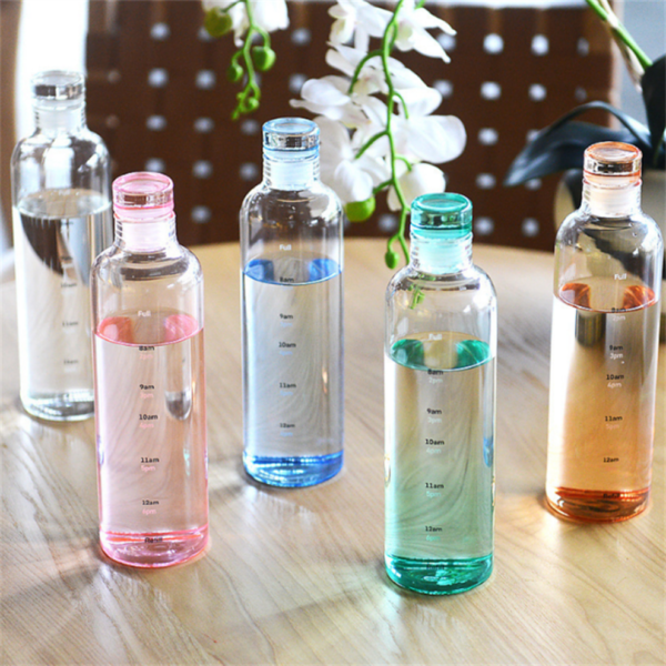 borosilicate glass water bottle with airtight lid | 500ml | 4 color options